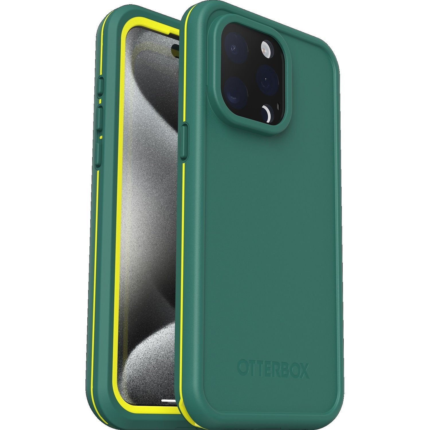 OtterBox Fre Case for Apple iPhone 15 Pro Max Smartphone - Pine Green