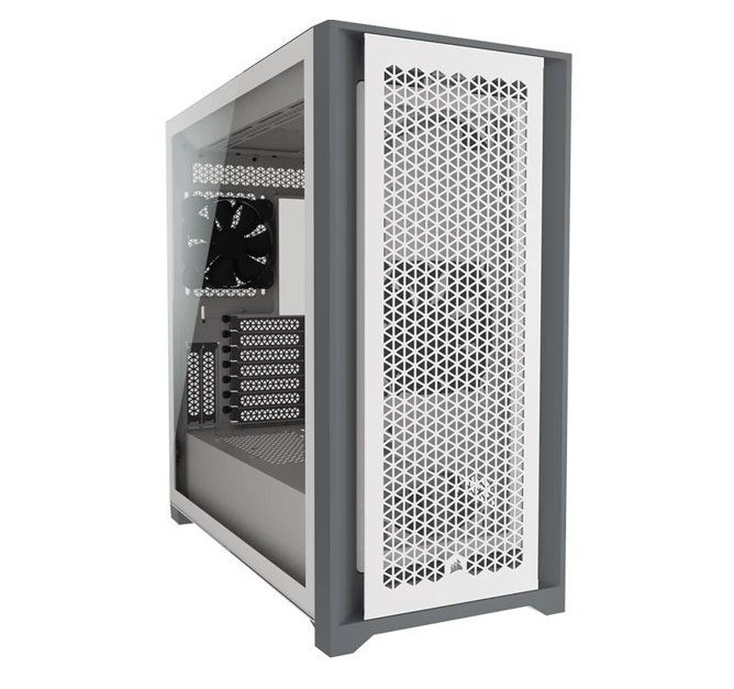 Corsair 5000D Airflow E-Atx, Atx, Usb Type-C, 1X 120MM Front & Rear, Radiator 360MM. 7X Pci, 4X 2.5' SSD, 2X 3.5' HDD. Vga 420MM. WhiteTower Case