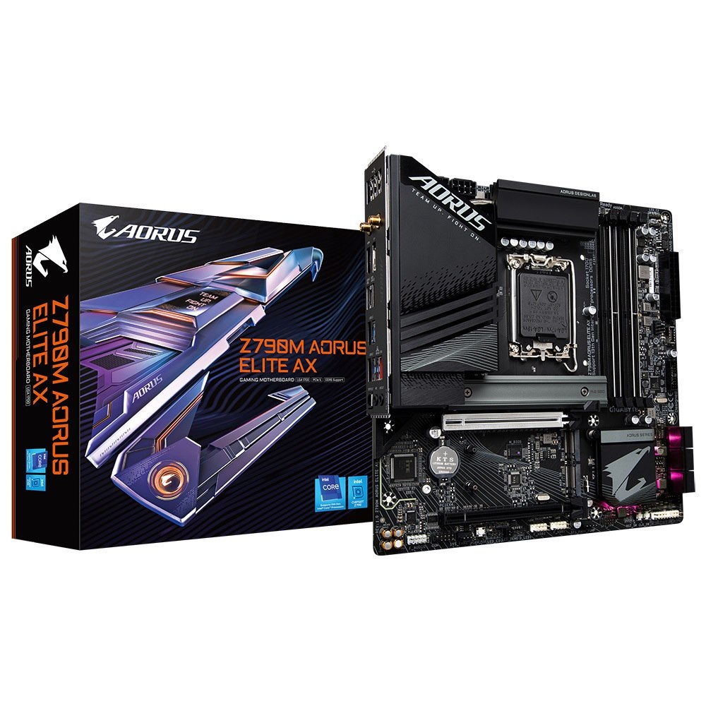 Gigabyte Intel Z790 Express Chipset, Twin 12+1+1 Digital VRM, PCIe 5.0 Ready Mid-Loss PCB, DC SMD DDR5, 24 Pin Atx