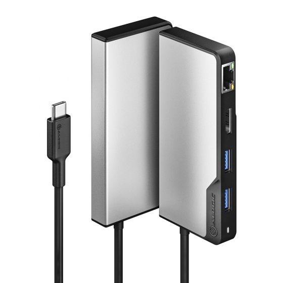 Alogic Usb-C Fusion Alpha 5-In-1 Hub - 1 X Hdmi 4K30Hz, 2 X Usb-A (Usb 3.0), 1 X Gigabit Ethernet, 1 X Usb-C (Data & PD) - Space Grey