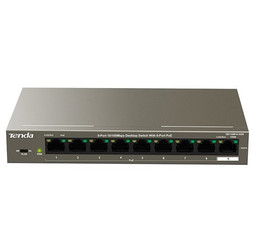 Tenda (Tef1109p-8-102W) 9-Port Fe Switch With 8-Port PoE+