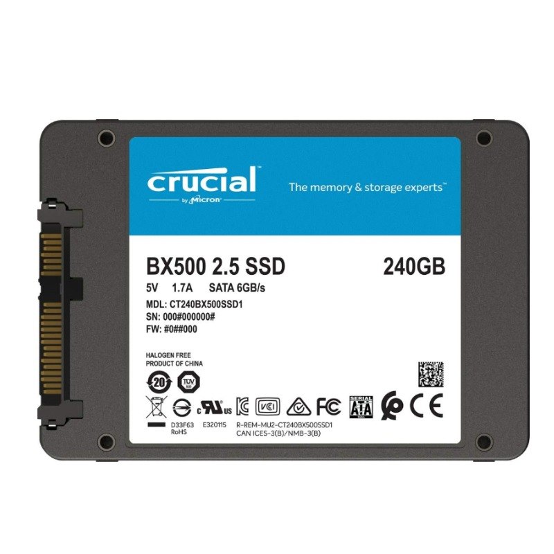 Crucial BX500 240 GB Solid State Drive - 2.5" Internal - SATA (SATA/600)