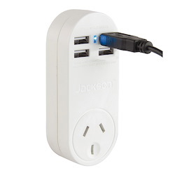 Jackson Industries Jackson 4 Way Usb Charging Outlet With Mains Power