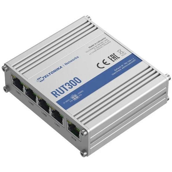 Teltonika | Rut300 | Industrial Ethernet Router, 4+1 10/100 Router