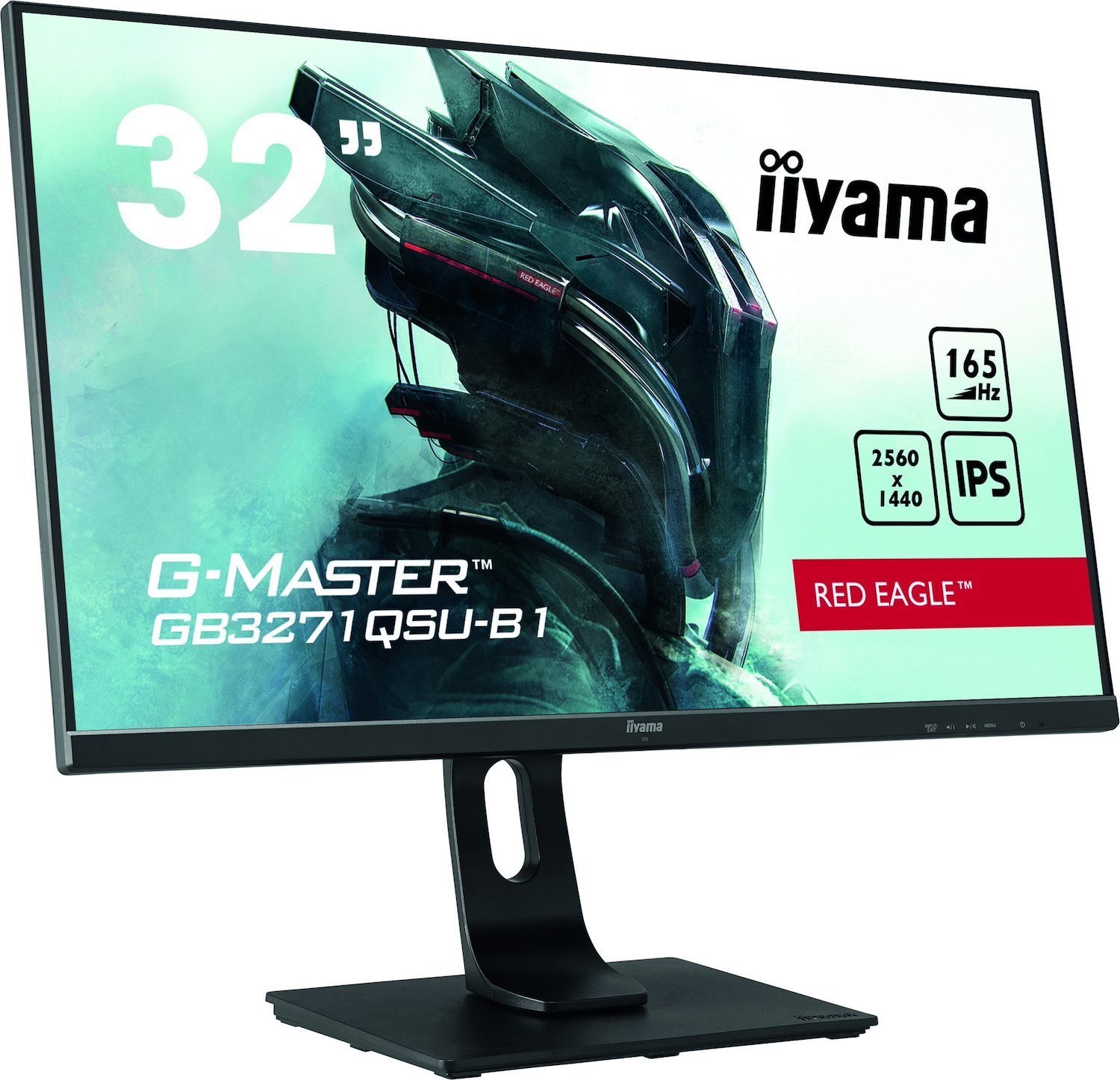 Iiyama G-Master Red Eagle Gb3271qsu-B1 - Led Monitor - 32" (31.5" Viewable) - 2560 X 1440 WQHD @ 165 HZ - Ips - 400 CD/M� - 1200:1 - 1 MS - 2xHDMI, 2xDisplayPort - Speakers - Matte Black