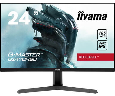 Iiyama G-Master Red Eagle G2470hsu-B1 - Led Monitor - 24" (23.8" Viewable) - 1920 X 1080 Full HD (1080P) @ 165 HZ - Fast Ips - 250 CD/M� - 1100:1 - 0.8 MS - Hdmi, DisplayPort - Speakers - Matte Black