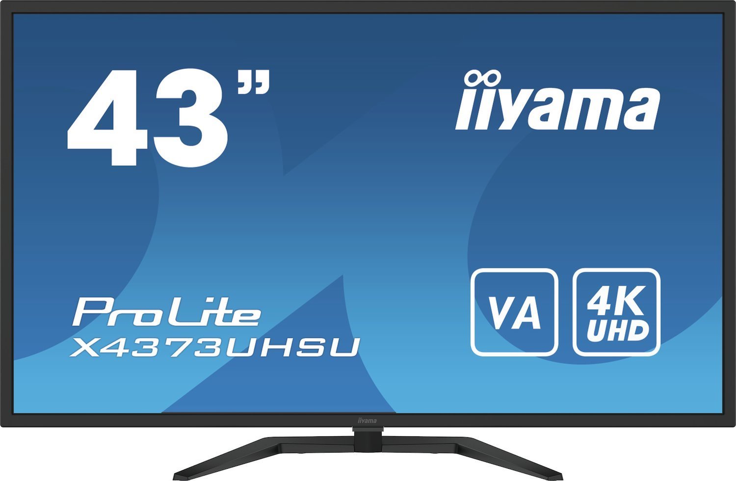 Iiyama ProLite X4373uhsu-B1 - Led Monitor - 43" (42.5" Viewable) - 3840 X 2160 4K @ 60 HZ - Va - 400 CD/M� - 4000:1 - 3 MS - 2xHDMI, DisplayPort, Mini DisplayPort - Speakers - Matte Black