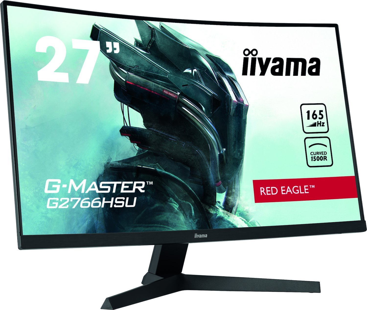 Iiyama G-Master Red Eagle G2766hsu-B1 - Led Monitor - Curved - 27" - 1920 X 1080 Full HD (1080P) @ 165 HZ - Va - 250 CD/M� - 3000:1 - 1 MS - 2xHDMI, DisplayPort - Speakers - Matte Black