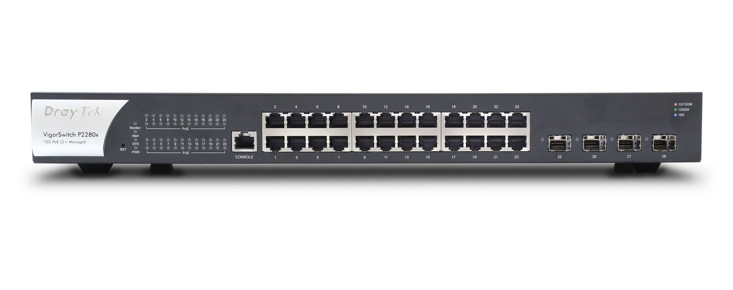 DrayTek VigorSwitch P2280X 28 Port PoE