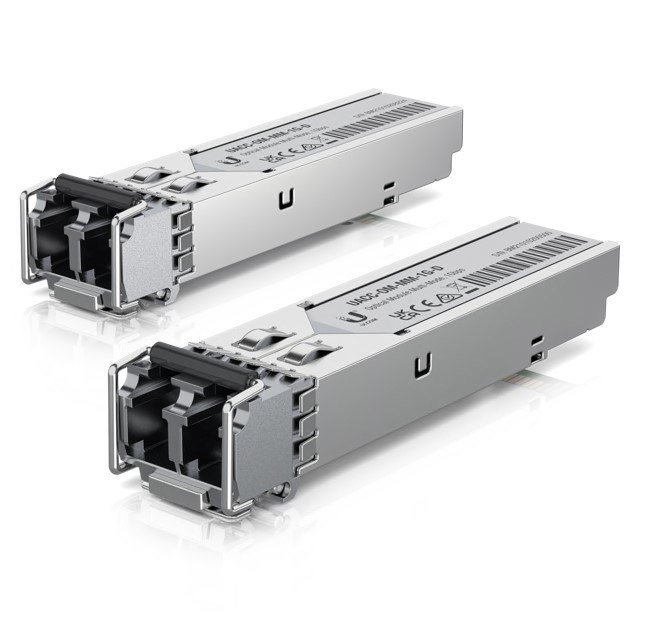 Ubiquiti UFiber SFP Multi-Mode Fiber Module, 1Gbps, 300M Distance, 2-Pack