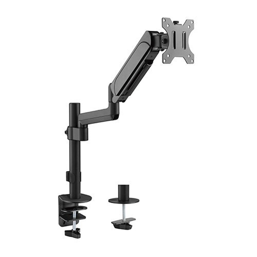 Brateck Single Monitor Pole-Mounted Gas Spring Monitor Arm Fit Most 17' - 32' Monitor Up To 9Kg Per Screen Vesa 75X75/100X100