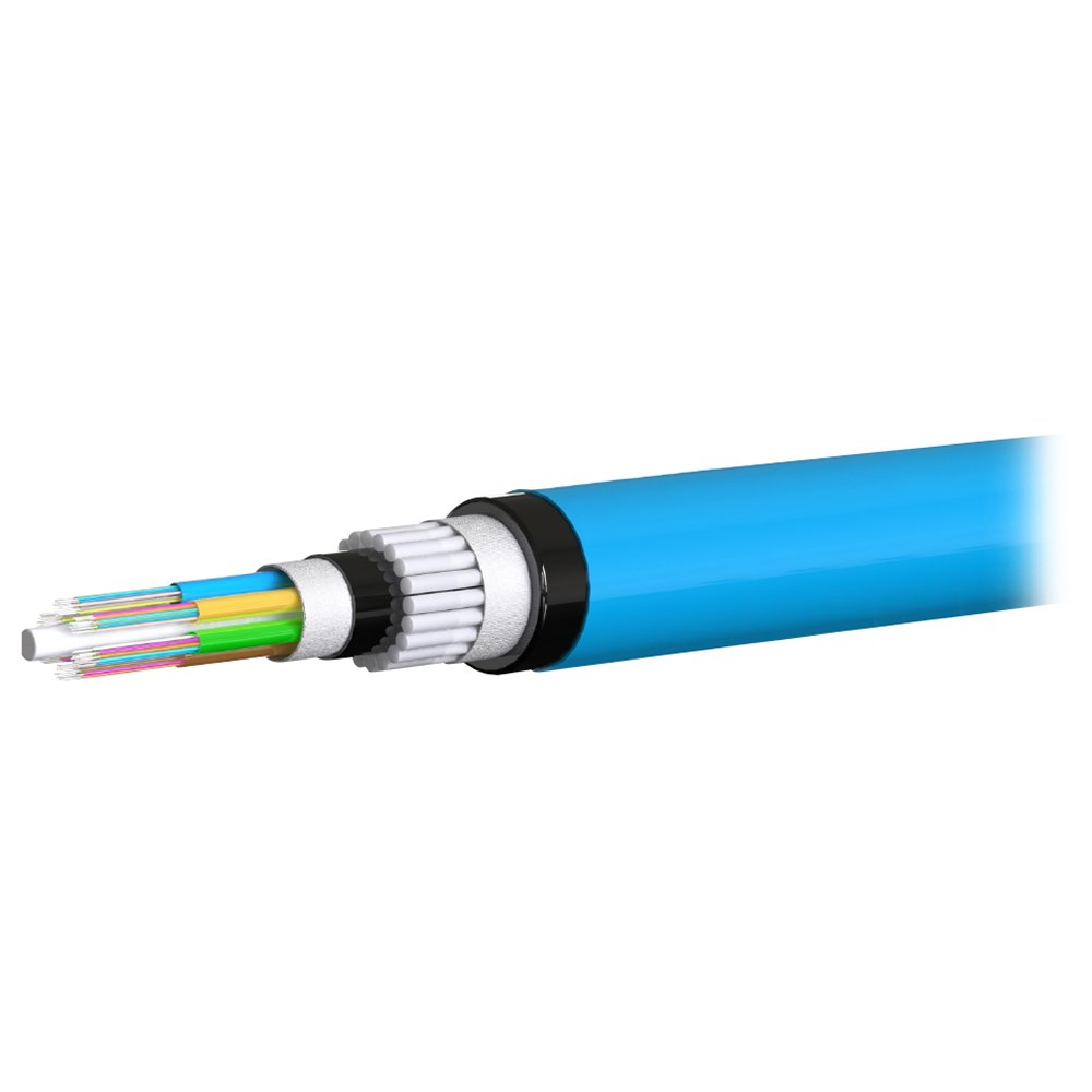 ServerEdge 12 Core Loose Tube Gel Filled Rodent Resistant FRP Multimode Om3 Fibre Cable- Blue