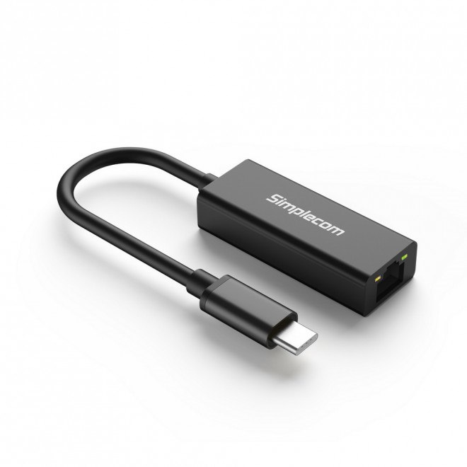 Simplecom Nu313 SuperSpeed Usb-C To Gigabit Ethernet Network Adapter Aluminium