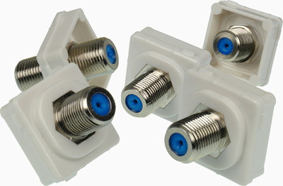 Digitek F Type To F Type Coupler (White)