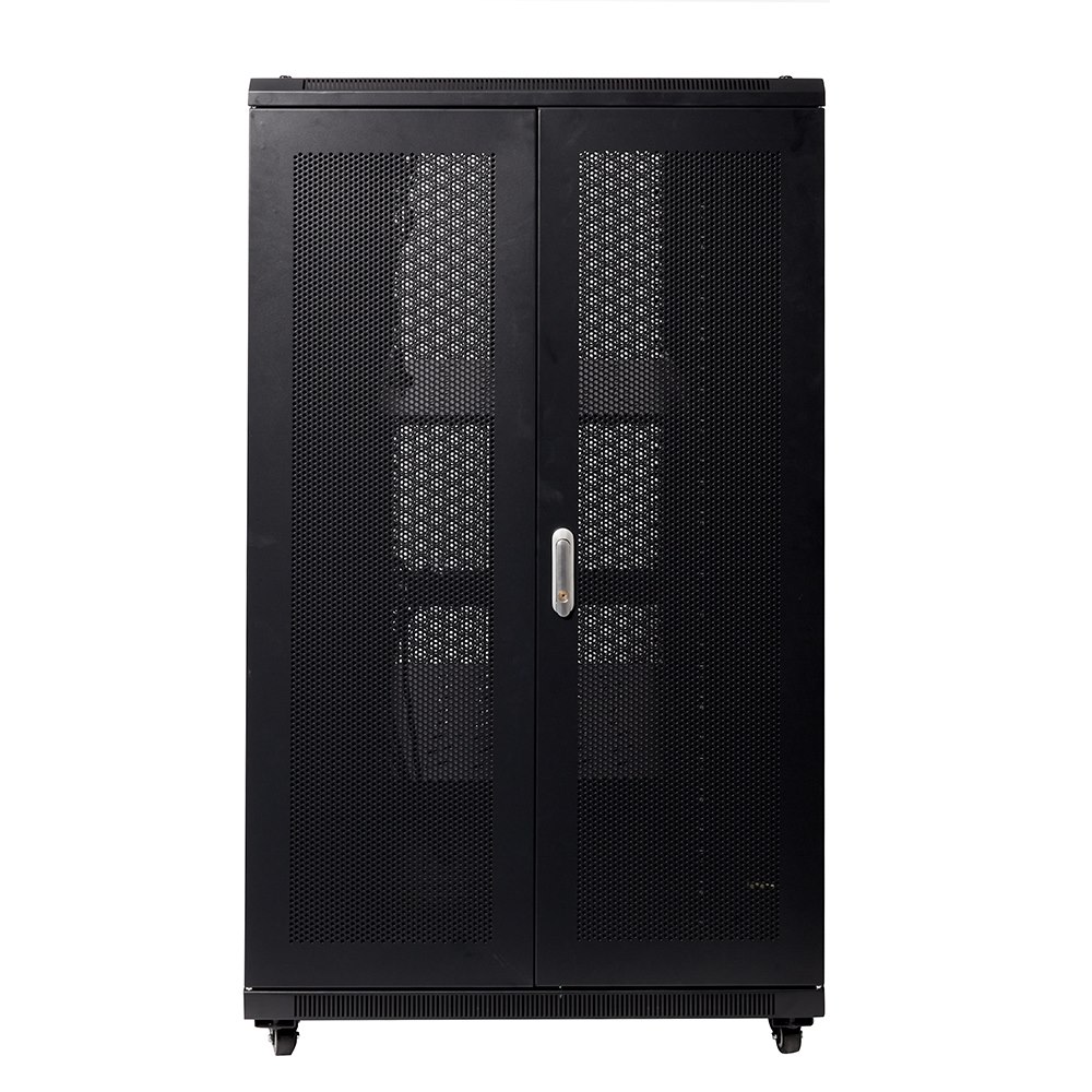 4Cabling 27Ru 800MM Wide X 1000MM Deep Server Rack With Bi-Fold Mesh Doors