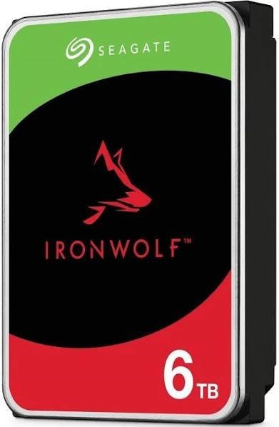 Seagate Ironwolf Nas Internal 3.5" Sata Drive, 6TB, 6GB/S, 5400RPM, 3YR