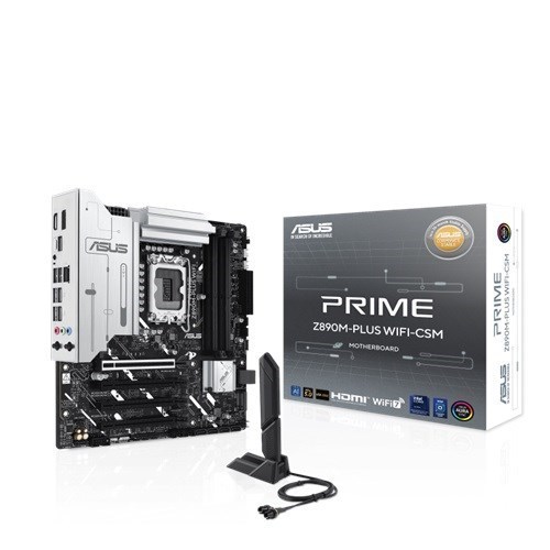 Asus Prime Z890M-PLUS WIFI-CSM Gaming Desktop Motherboard - Intel Z890 Chipset - Socket LGA-1851 - Micro ATX