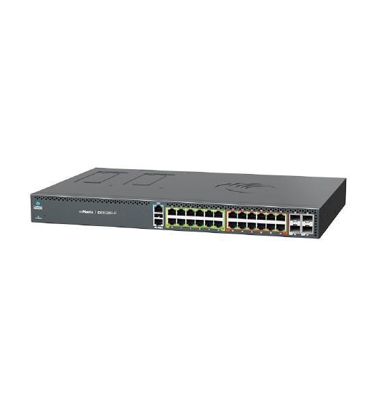 Cambium Ex3000, 28-Port Gigabit Fully Managed Switch With 24 RJ45, 12 PoE+ And 12 4PPoE And 4 SFP+ Ports