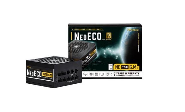 Antec Ne 750W 80+ Gold, Fully-Modular, LLC DC, 1X Eps 8Pin, 120MM Silent Fan, Japanese Caps, Atx Power Supply, Psu, 600W Pci-E Cable, 7 Years Warranty