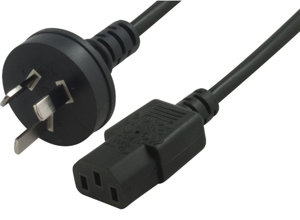 Astrotek Au Power Cable 2M - Male Wall 240V PC To Power Socket 3Pin To Iec 320-C13 For Notebook/AC Adapter Black Au Certified