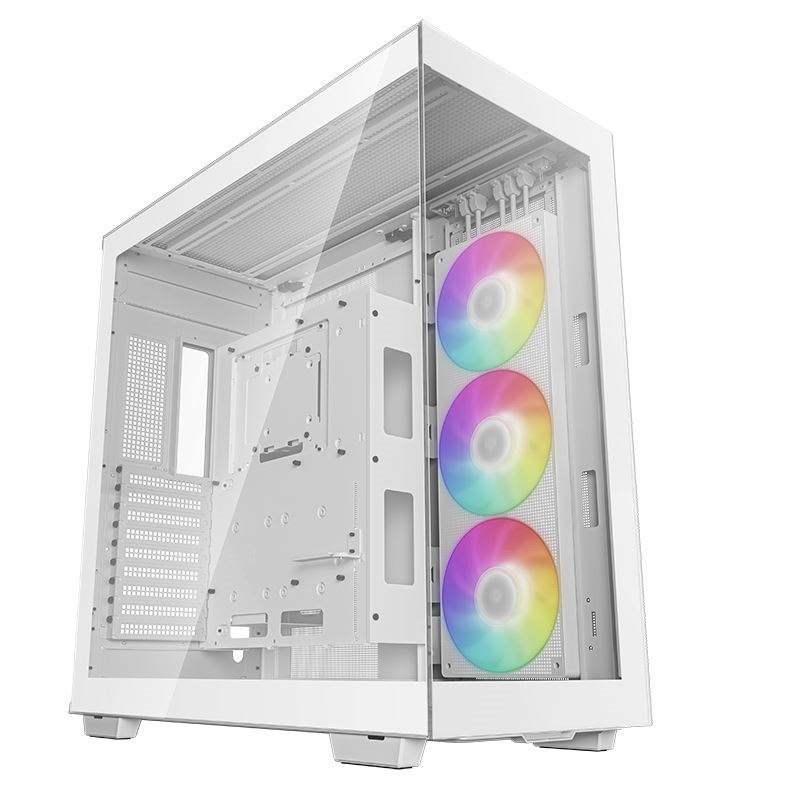 DeepCool CH780 White Panoramic Tempered Glass Atx Case, 1 X Pre-Installed Fans, Gpu Up To 480MM, Usb3.0×4, Audio×1, Type-C×1