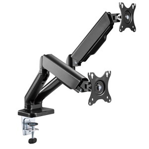 Brateck Elegant Dual 17"-32" Counter Balance Monitor Desk Mount. Max Load 9Kgs. Supports Vesa 75X75 & 100X100. Gas Spring With Matt Plastic Surface. Extend, *September Promo - Up To 25% Off