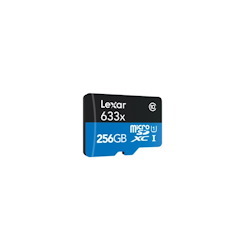 Lexar Media Lexar High Performance - Flash Memory Card (microSDXC To SD Adapter Included) - 256 GB - A1 / Video Class V30 / Uhs-I U3 / Class10 - 633X - microSDXC Uhs-I