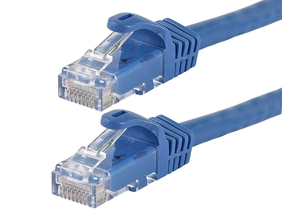 Monoprice Flexboot Cat6 24Awg Network Patch Cable_ 3FT Blue