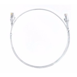 8Ware Cat6 Ultra Thin Slim Cable 2M / 200CM - White Color Premium RJ45 Ethernet Network Lan Utp Patch Cord 26Awg