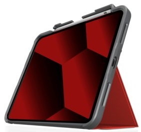STM Goods Dux Plus Carrying Case for 27.7 cm (10.9") Apple iPad (10th Generation) Tablet, Apple Pencil - Red, Clear