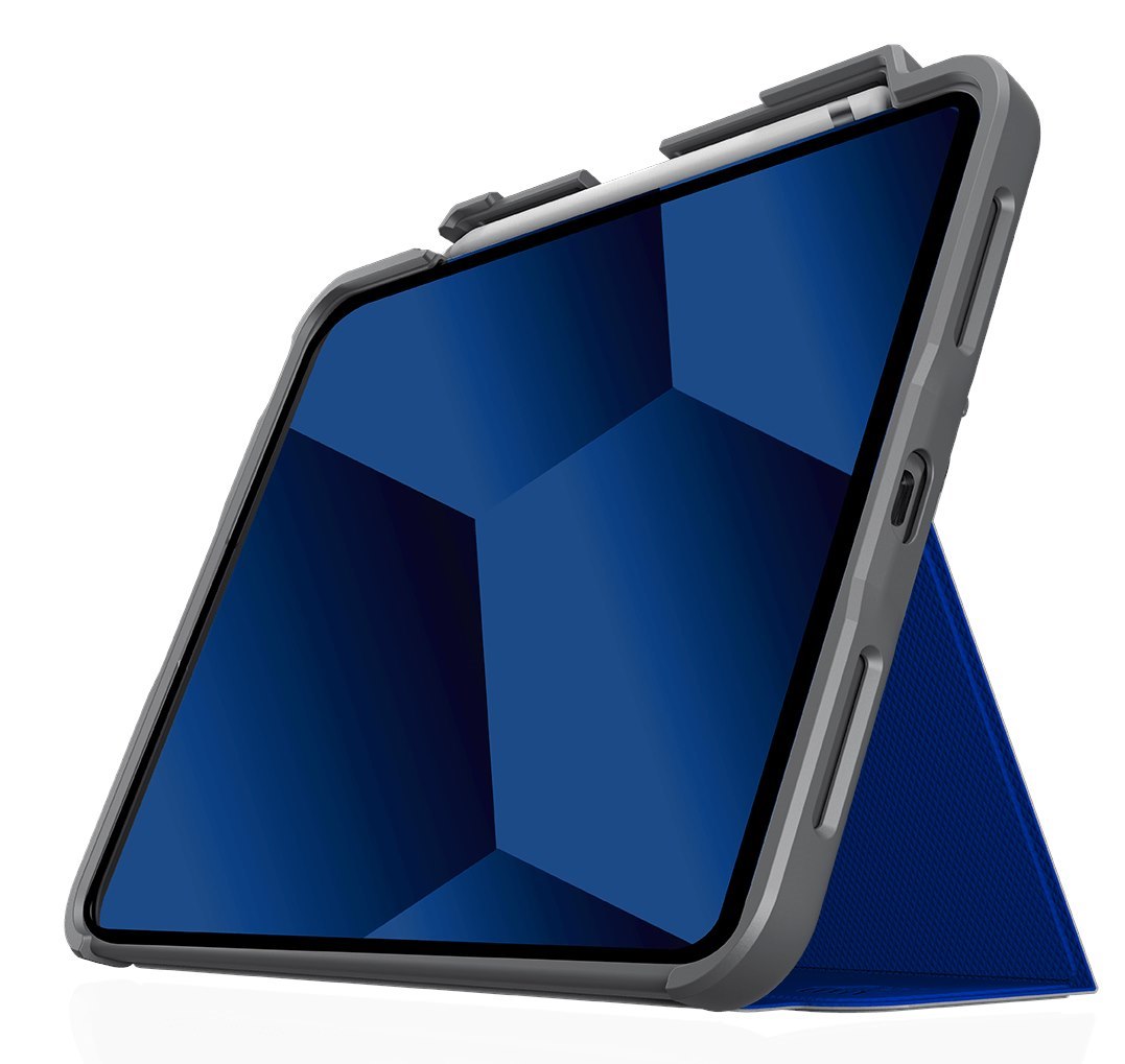 STM Goods Dux Plus Carrying Case for 27.7 cm (10.9") Apple iPad (10th Generation) Tablet, Apple Pencil - Blue, Clear