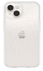 OtterBox React Apple iPhone 15 (6.1") Case Stardust (Clear Glitter) - (77-92809), Antimicrobial, DROP+ Military Standard, Raised Edges, Hard Case