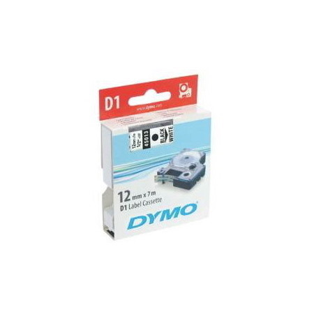 Dymo D1 (SD45013/S0720530) Label Cassette, 12MM X 7M - Black On White