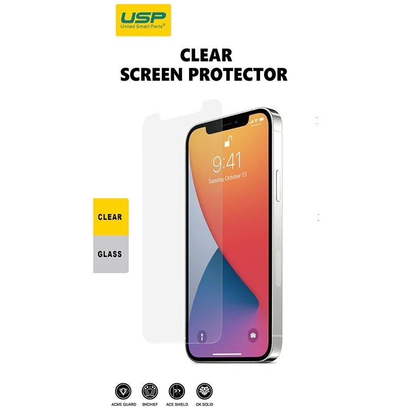 Usp Apple iPhone 14 Plus / iPhone 13 Pro Max Clear Screen Protector (10 PCS/Box) - 9H Surface Hardness For Scratch Resistance