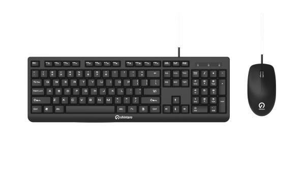 Shintaro Wired Keyboard &Amp; Mouse Combo With Usb Dongle Usb 2.0