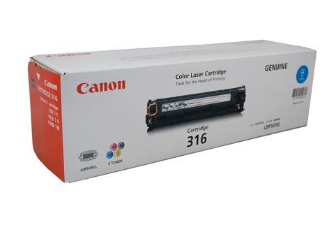 Canon CART316C Original Laser Toner Cartridge - Cyan Pack