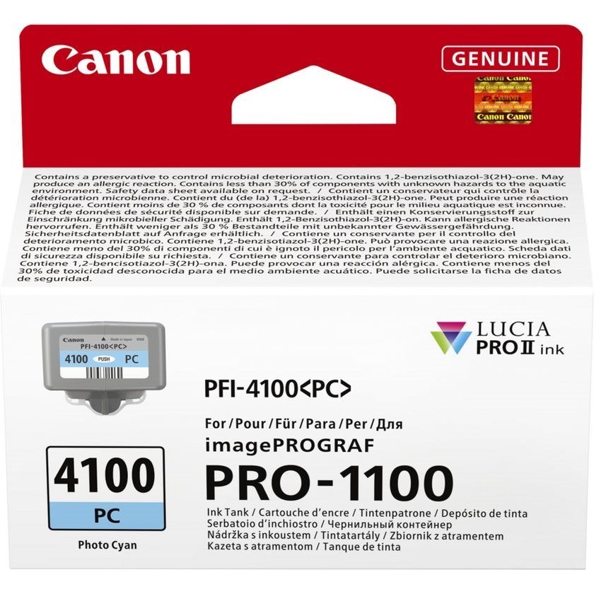 Canon Pfi-4100Pc Cyan Ink Tank For Pro-1100 80ML