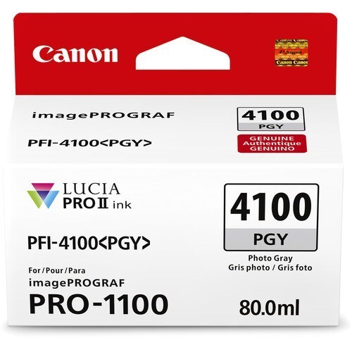 Canon Pfi-4100Pgy Photo Gray Ink Tank For Pro-1100 80ML