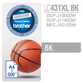 Brother LC431XLBK Original High Yield Inkjet Ink Cartridge - Single Pack - Black - 1 Pack
