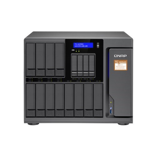 Qnap Ts-1635Ax-8G,12+4 Bay Nas (No DISK),CORTEX-A72,8GB,USB,GbE(2),10GbE SFP+(2),TWR,2YR