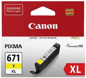 Canon CLI-671XLY Original Inkjet Ink Cartridge - Yellow Pack