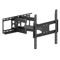 Brateck 32'-55' Full Motion Bracket Max Load: 50Kgs. Vesa Support: 200X200,300X300,400X200,400X400 Max Arm Extension - 510MM. Curved Display Compatible. Colour: Black.