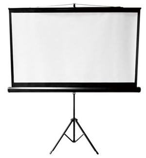 Brateck 96' Projector Screen With Tripod. Perfect For Education, Commercial Presentations Or Residential Home Cinema. 160�Viewing Angle. Matte White Screen.