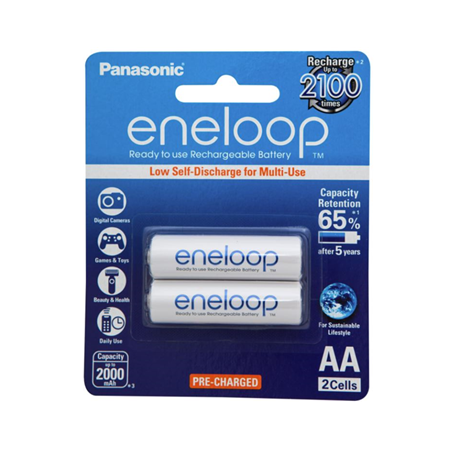 Panasonic Eneloop Aa 2000mAh Rechargeable Batteries 2Pack