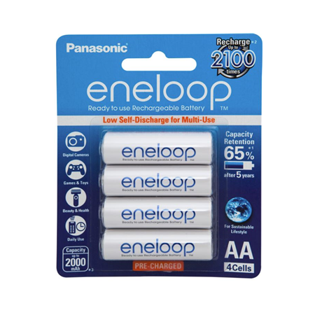 Panasonic Eneloop Aa 2000mAh Rechargeable Batteries 4Pack