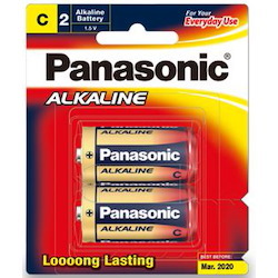 Panasonic Alkaline Size C Batteries 2Pack