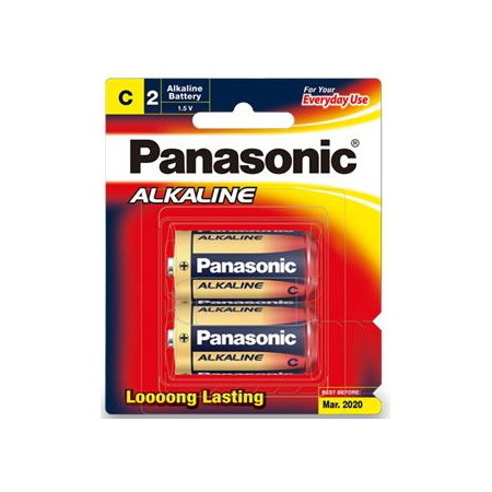 Panasonic Alkaline Size C Batteries 2Pack