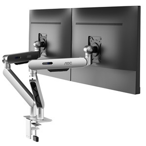 Aoc Am420s 17"-34" Dual Monitor Stand With Clamp & Grommet Base