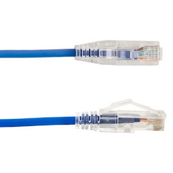 Vertical Cable | 6″ Cat6A Slimline Patch Cable - Blue - 24 Pack