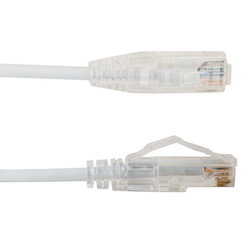 Vertical Cable | 6″ Cat6A Slimline Patch Cable - White - 24 Pack